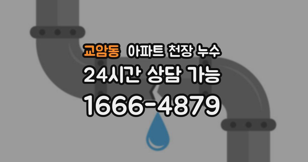 교암동 아파트 천장 누수