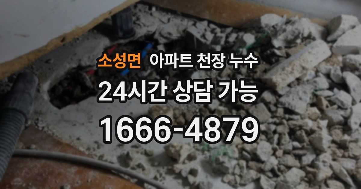 소성면 아파트 천장 누수