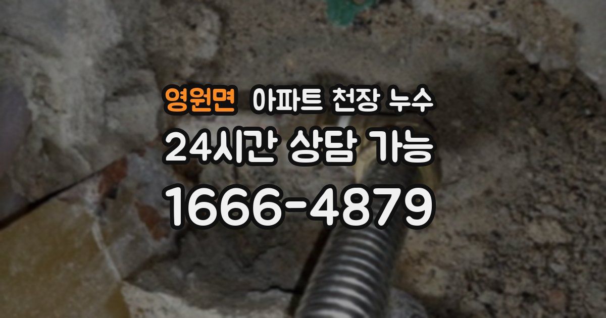 영원면 아파트 천장 누수