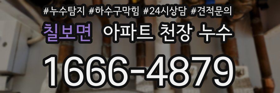 칠보면 아파트 천장 누수