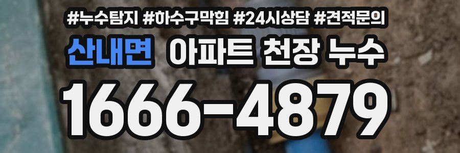 산내면 아파트 천장 누수