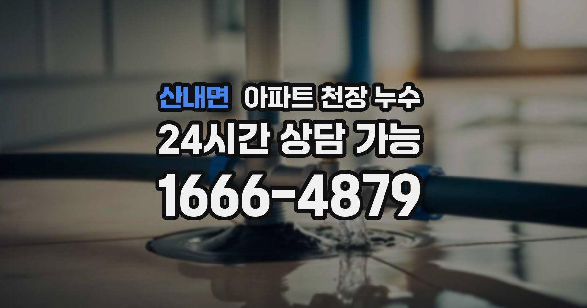 산내면 아파트 천장 누수