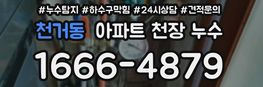 천거동 아파트 천장 누수