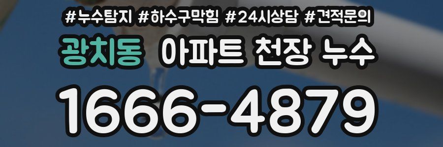 광치동 아파트 천장 누수