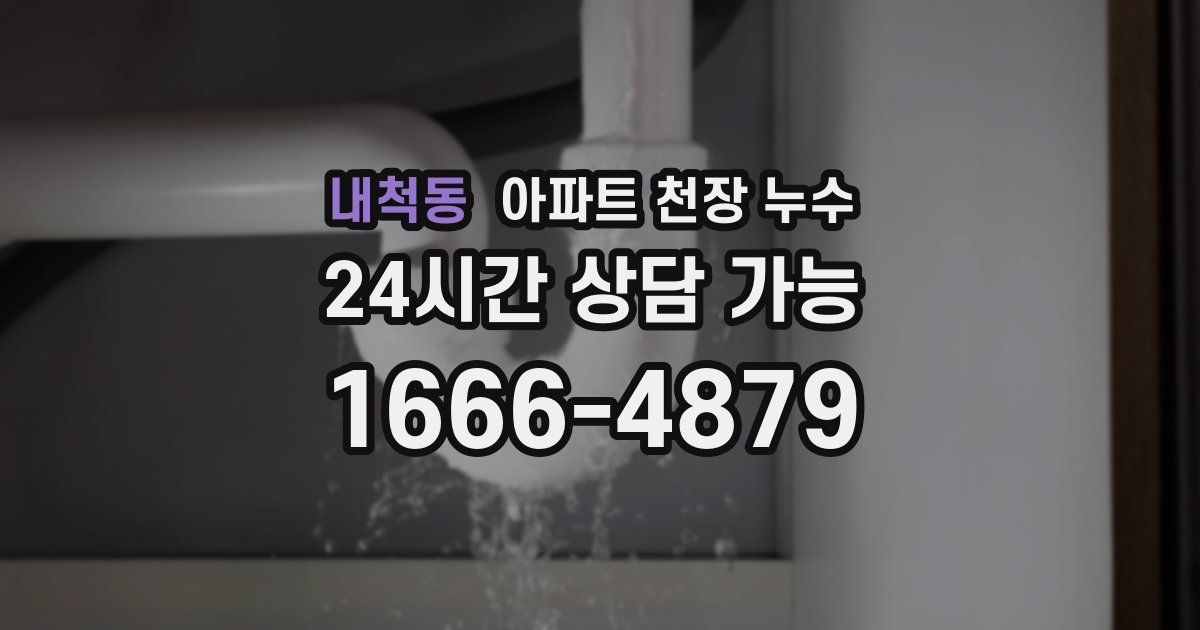 내척동 아파트 천장 누수
