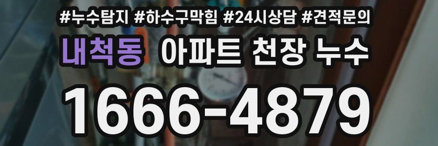 내척동 아파트 천장 누수