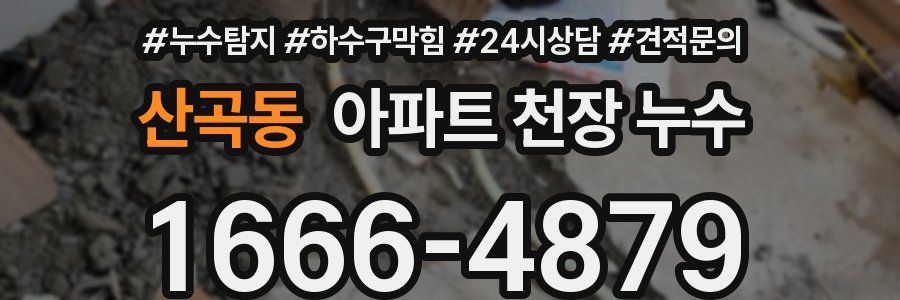 산곡동 아파트 천장 누수