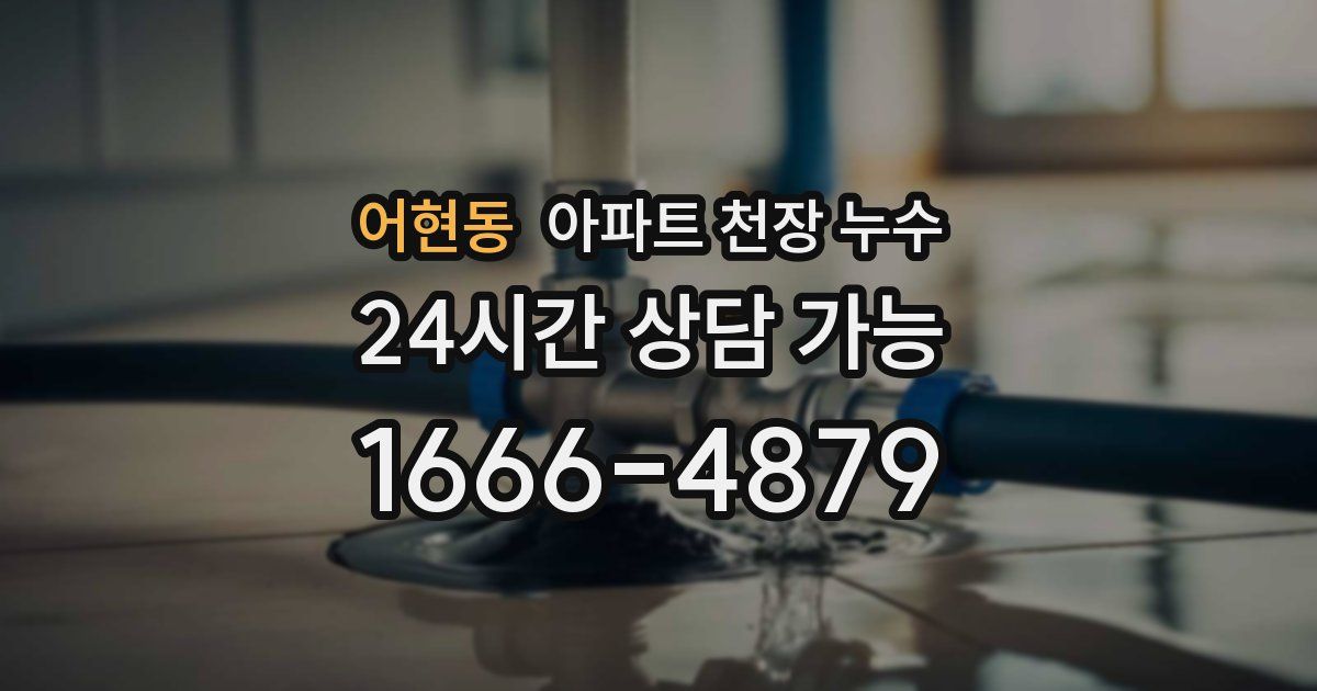 어현동 아파트 천장 누수
