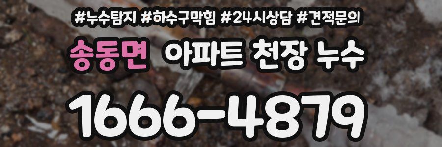 송동면 아파트 천장 누수