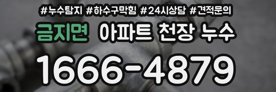 금지면 아파트 천장 누수