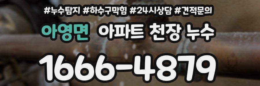 아영면 아파트 천장 누수