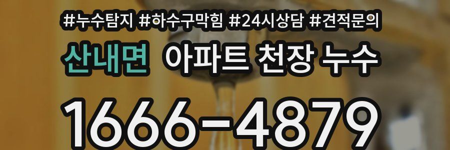 산내면 아파트 천장 누수