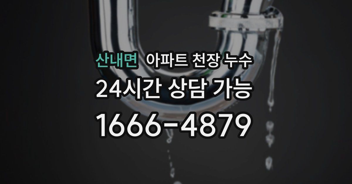 산내면 아파트 천장 누수