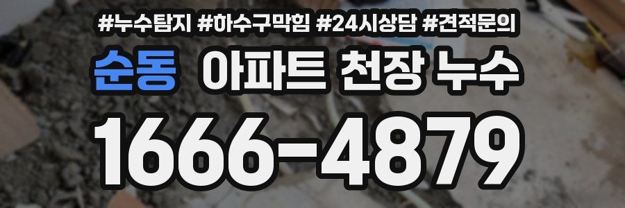 순동 아파트 천장 누수