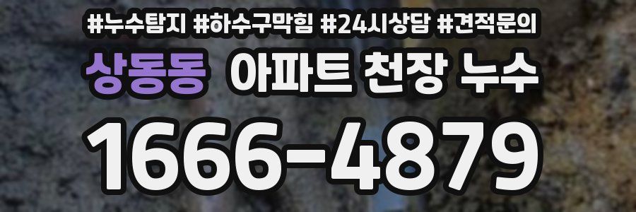 상동동 아파트 천장 누수
