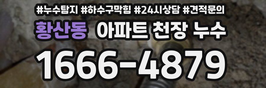 황산동 아파트 천장 누수