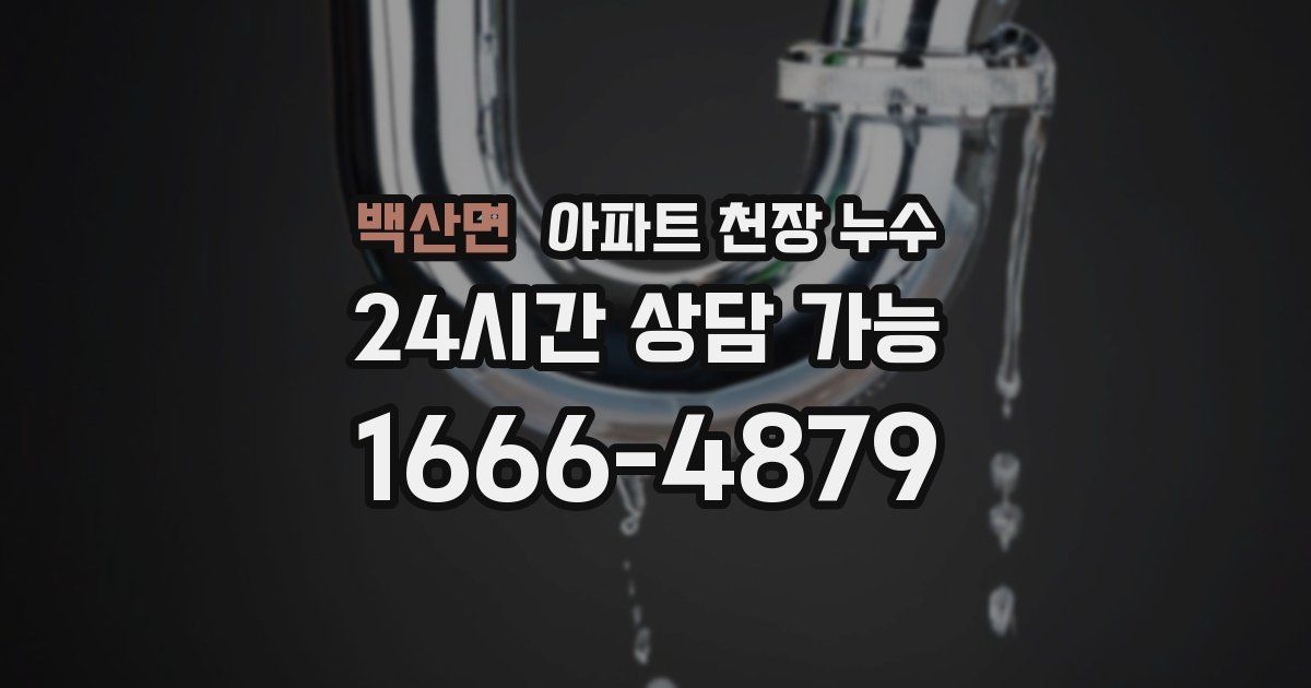 백산면 아파트 천장 누수