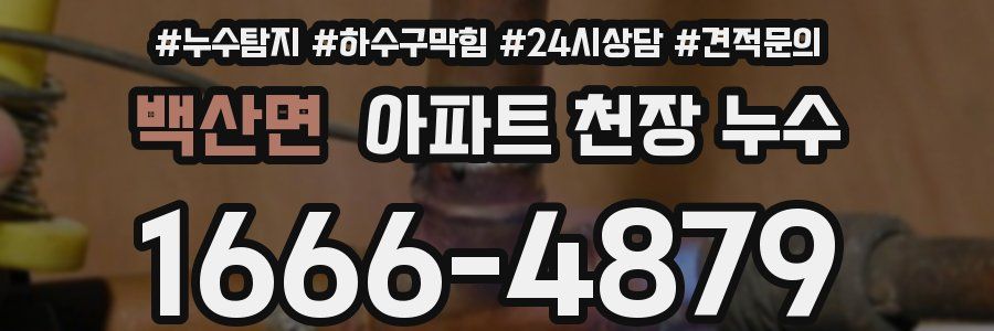 백산면 아파트 천장 누수