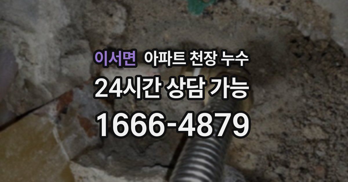 이서면 아파트 천장 누수