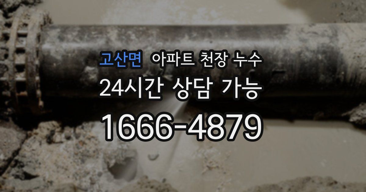 고산면 아파트 천장 누수
