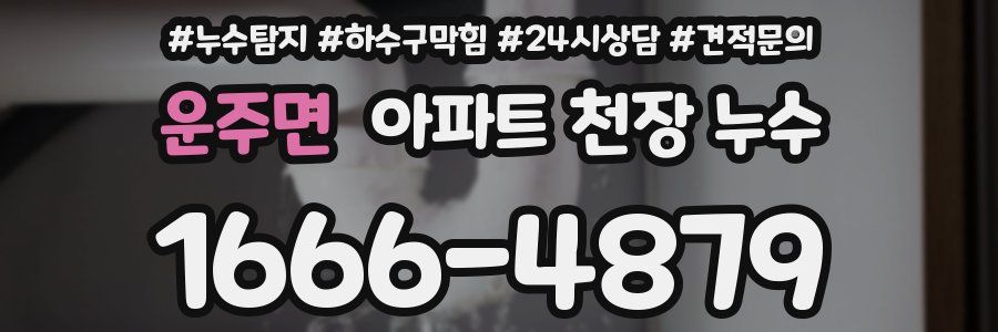운주면 아파트 천장 누수