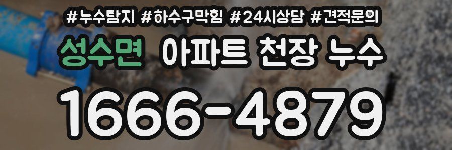 성수면 아파트 천장 누수