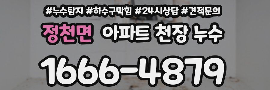 정천면 아파트 천장 누수
