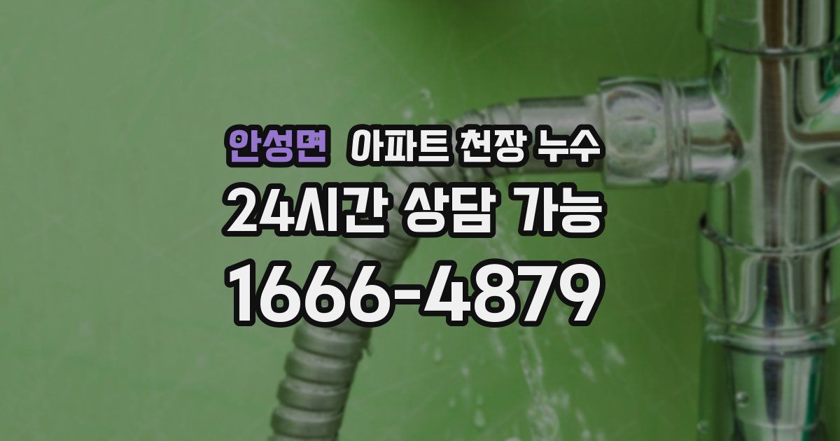 안성면 아파트 천장 누수