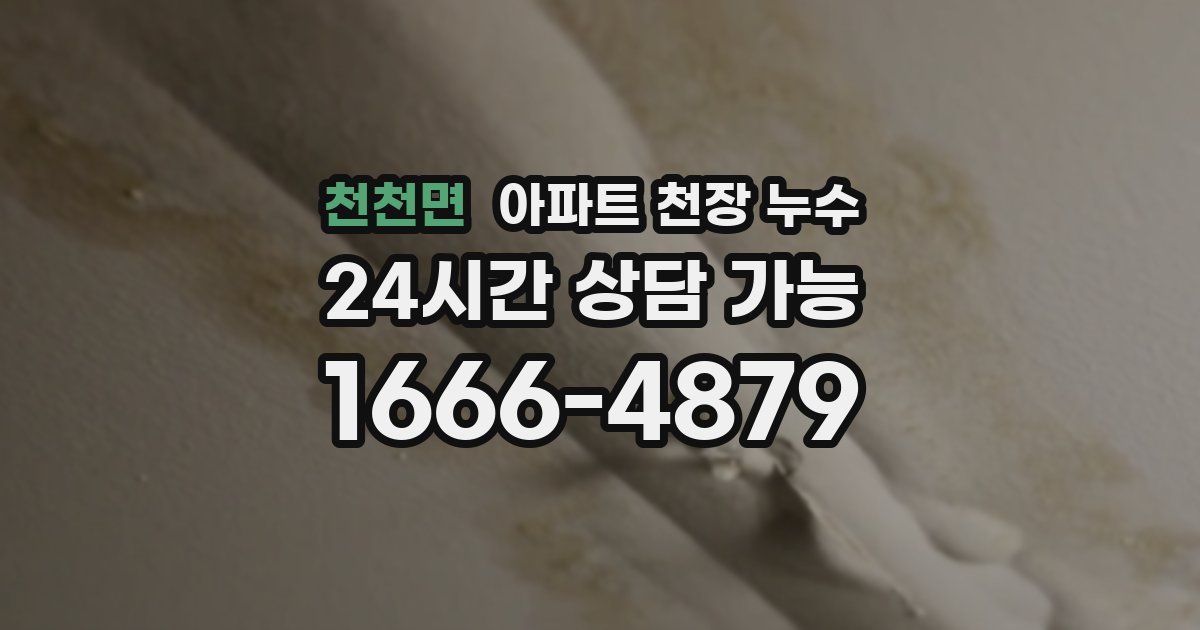 천천면 아파트 천장 누수