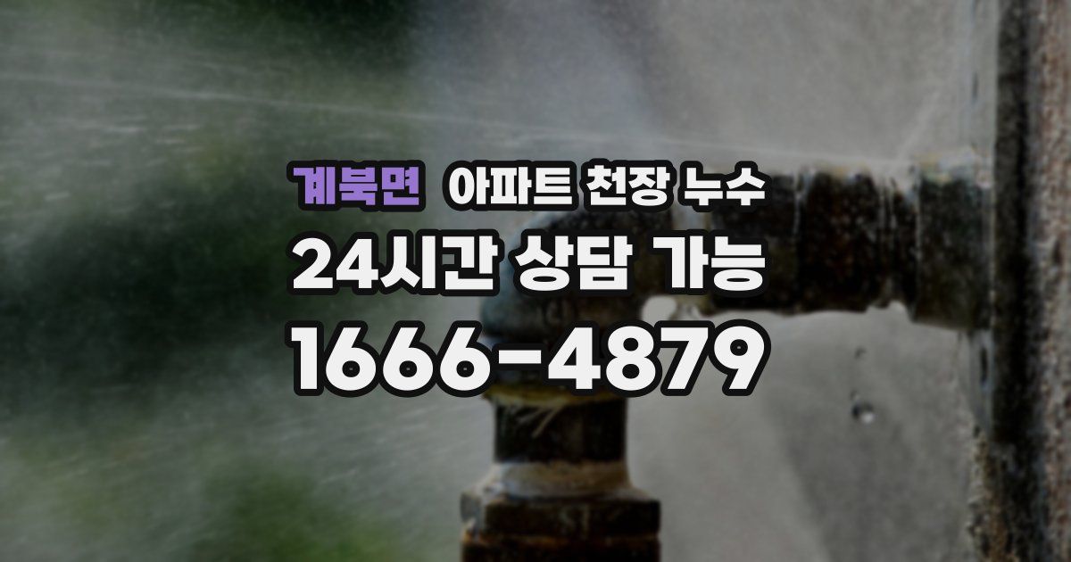 계북면 아파트 천장 누수