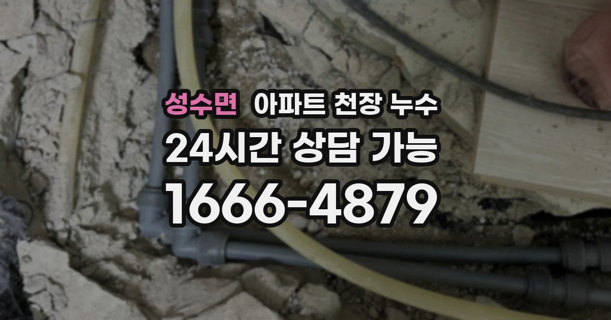 성수면 아파트 천장 누수