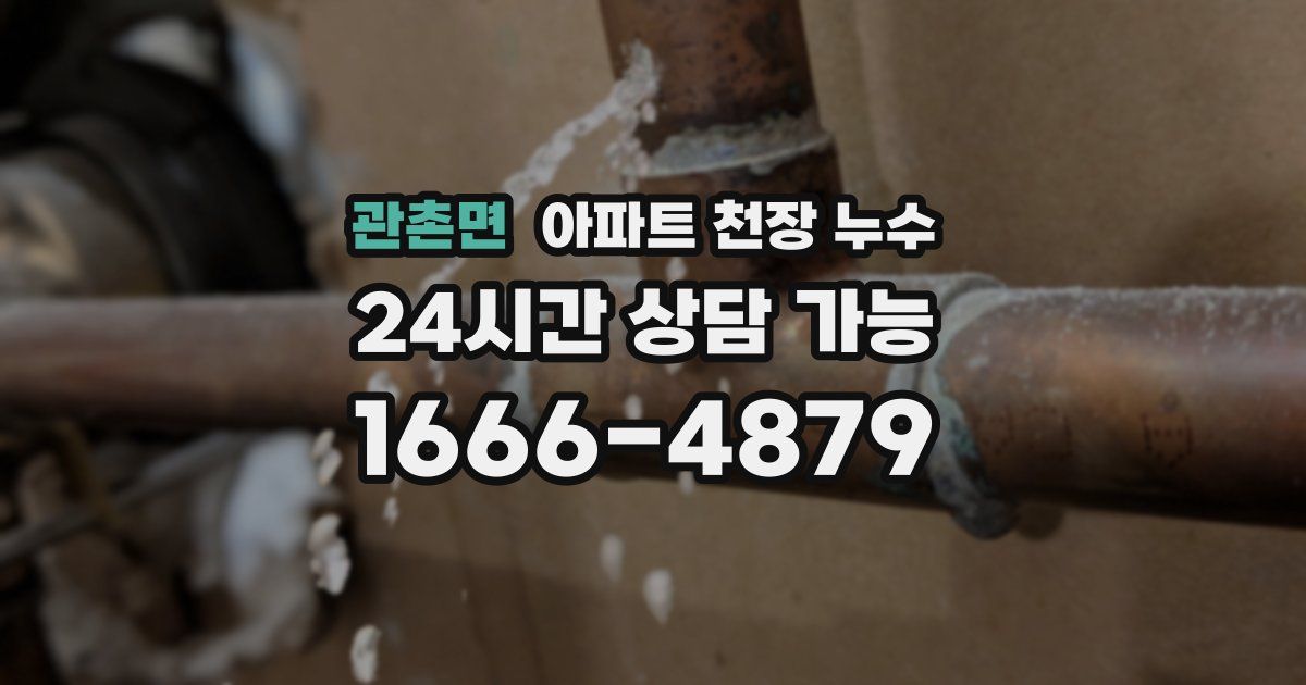 관촌면 아파트 천장 누수