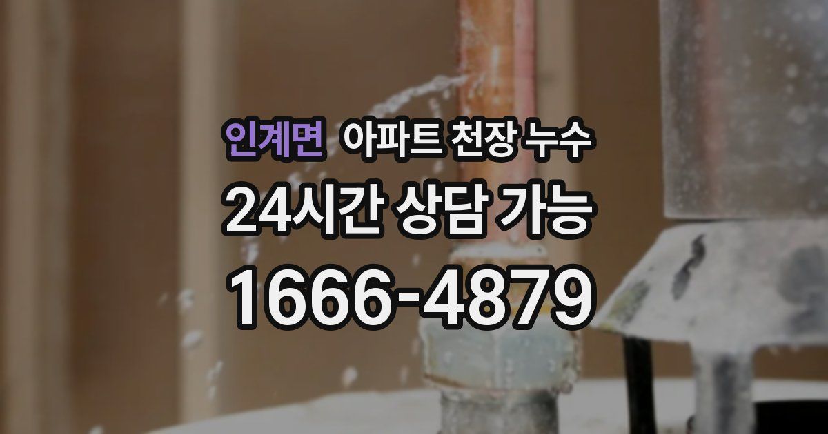 인계면 아파트 천장 누수