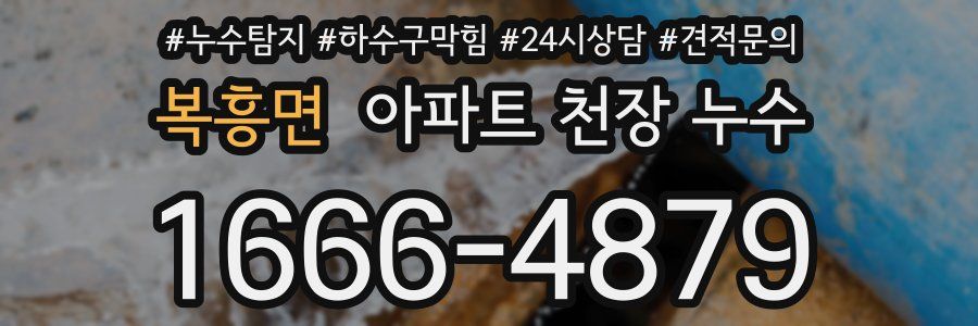 복흥면 아파트 천장 누수