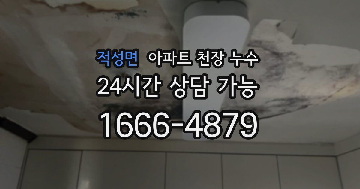 적성면 아파트 천장 누수