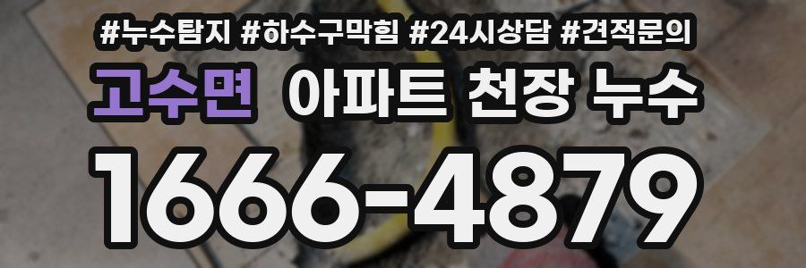 고수면 아파트 천장 누수