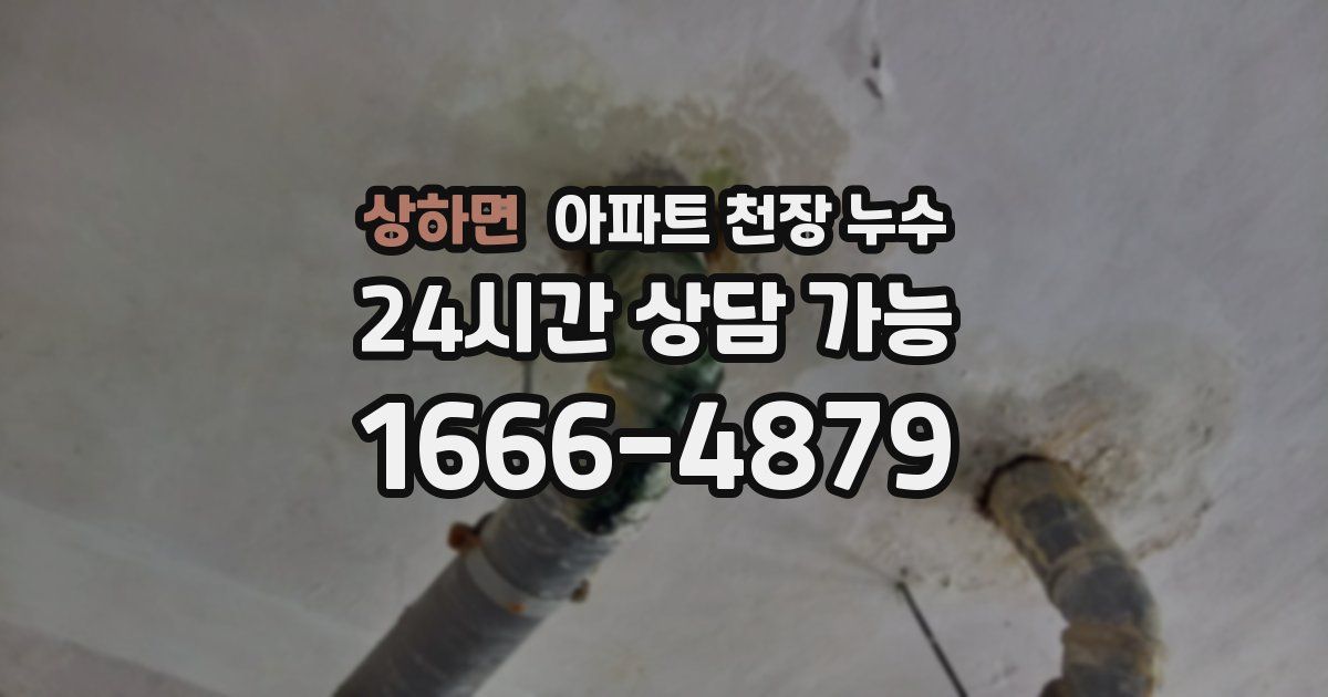 상하면 아파트 천장 누수