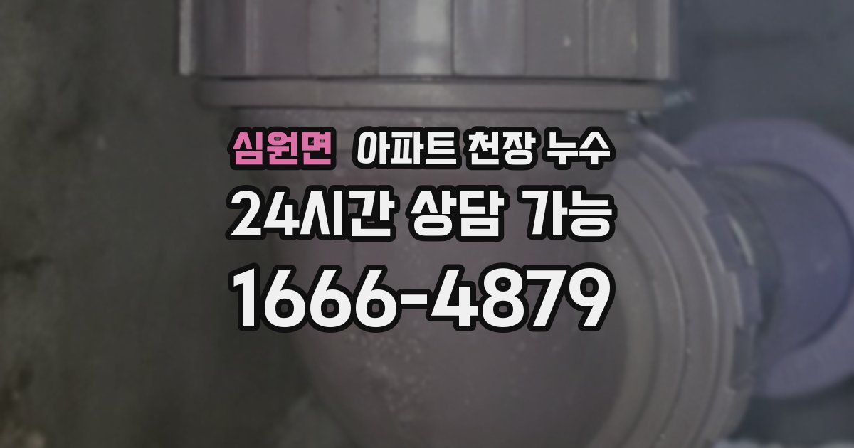 심원면 아파트 천장 누수
