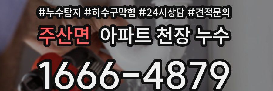 주산면 아파트 천장 누수
