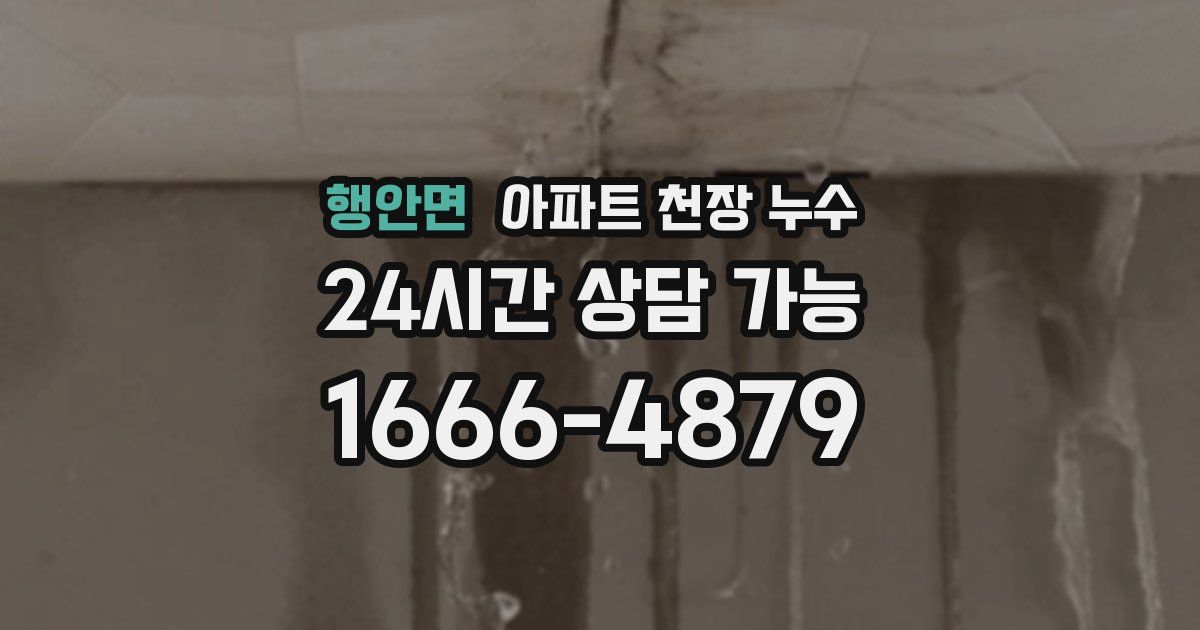 행안면 아파트 천장 누수
