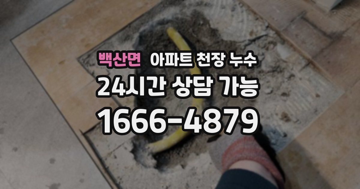 백산면 아파트 천장 누수