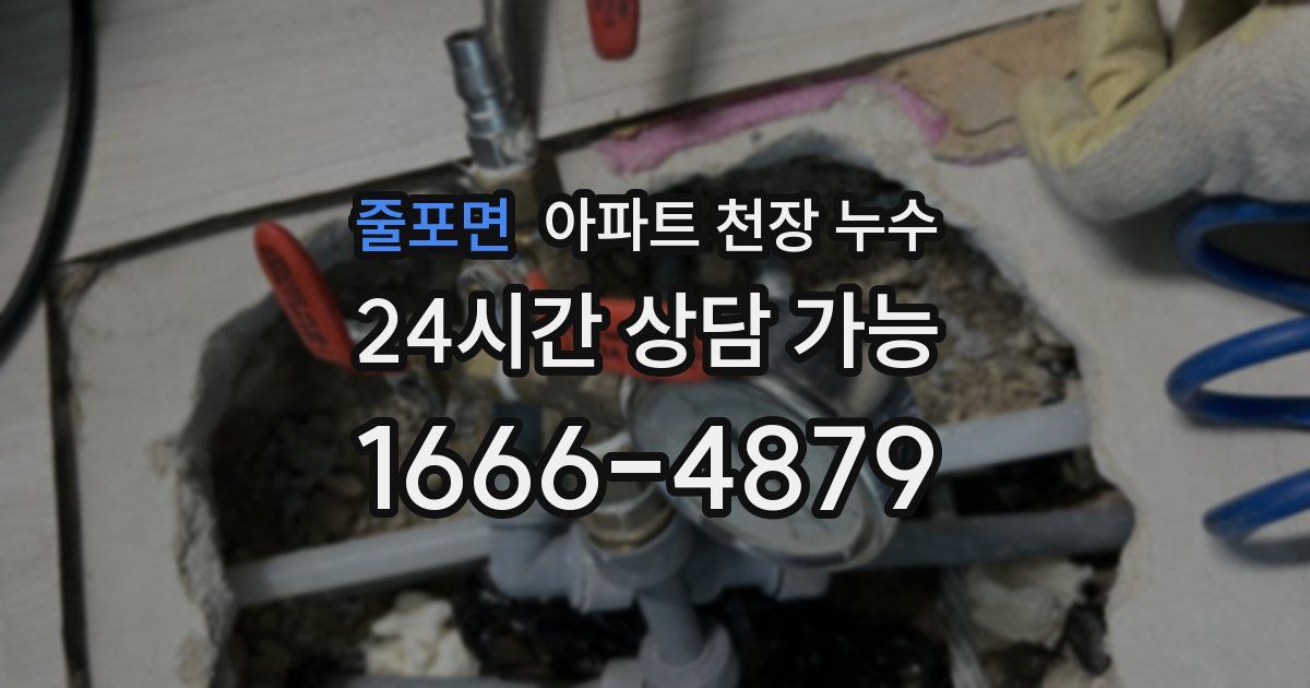 줄포면 아파트 천장 누수