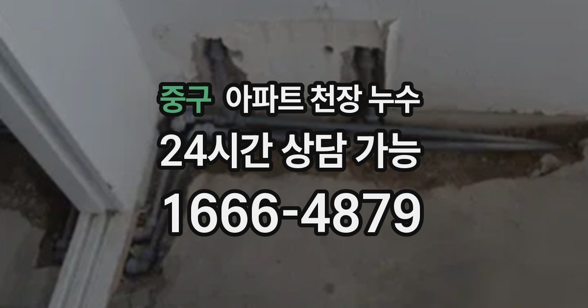 중구 아파트 천장 누수
