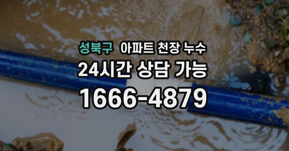 성북구 아파트 천장 누수
