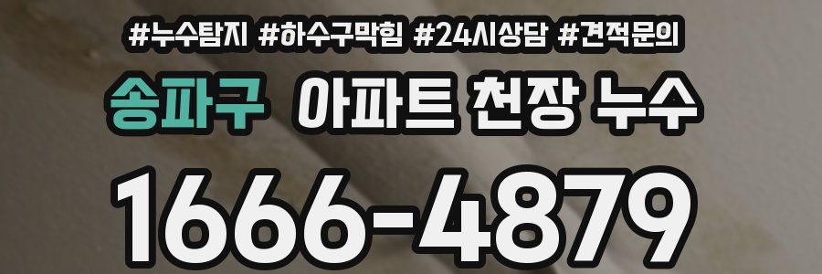 송파구 아파트 천장 누수