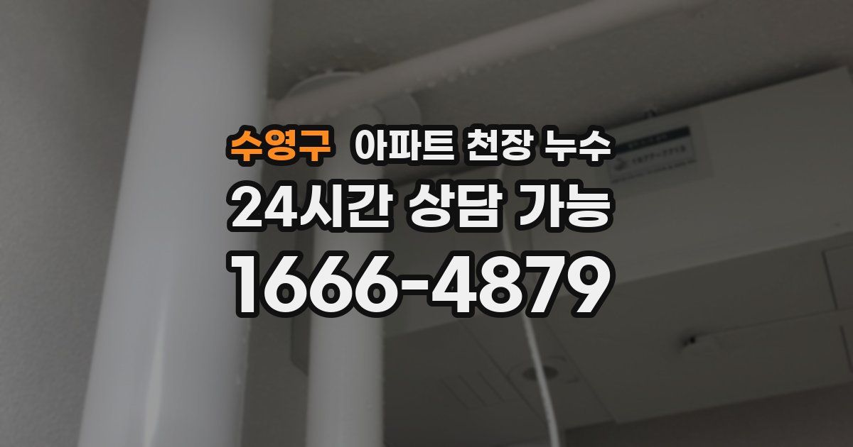 수영구 아파트 천장 누수