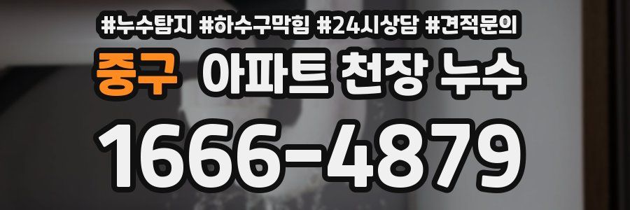 중구 아파트 천장 누수