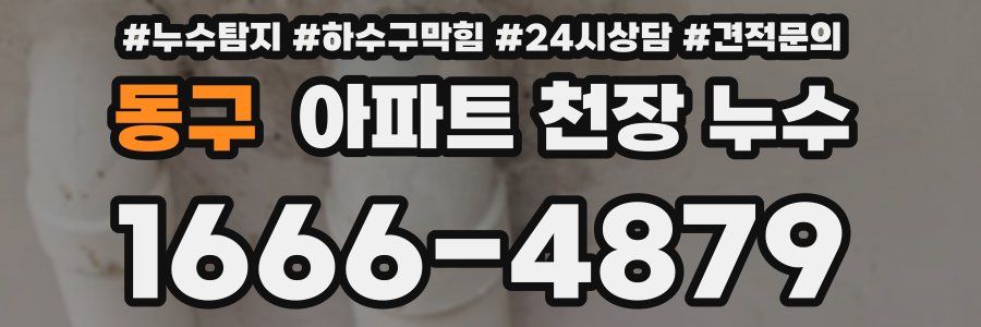 동구 아파트 천장 누수