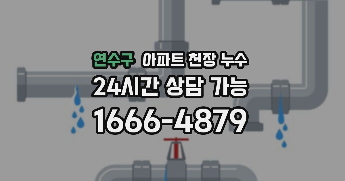연수구 아파트 천장 누수