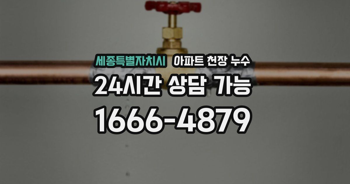 세종특별자치시 아파트 천장 누수